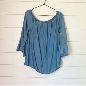 ❤️SOLD❤️Beach Lunch Lounge Off The Shoulder Blouse
